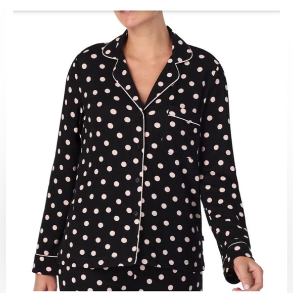 KATE SPADE BLACK AND PINK POLKA DOT PJ SET ( Sz XL & 2 xl) - Picture 2 of 15